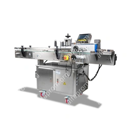 Напольный автоматический этикетировщик для круглой тары с датером HLMT-200D LOW COST