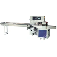 Горизонтальная упаковочная машина DXDZ-600XD (3 серв., H-110 мм, L не огр., W 145-285 мм, HL-1108, круг. отв., подбой, прок. пакета)